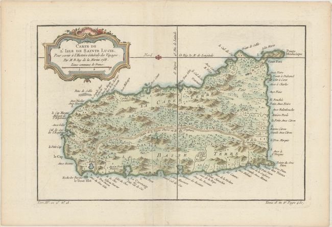 Carte de l'Isle de Sainte Lucie, pour Servir a l'Histoire Generale des Voyages