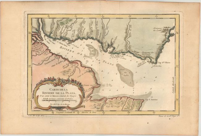 Carte de la Riviere de la Plata, pour Servir a l'Histoire Generale des Voyages