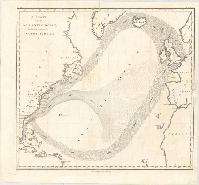 A Chart of the Atlantic Ocean, Exhibiting the Course of the Gulph Stream, &c.