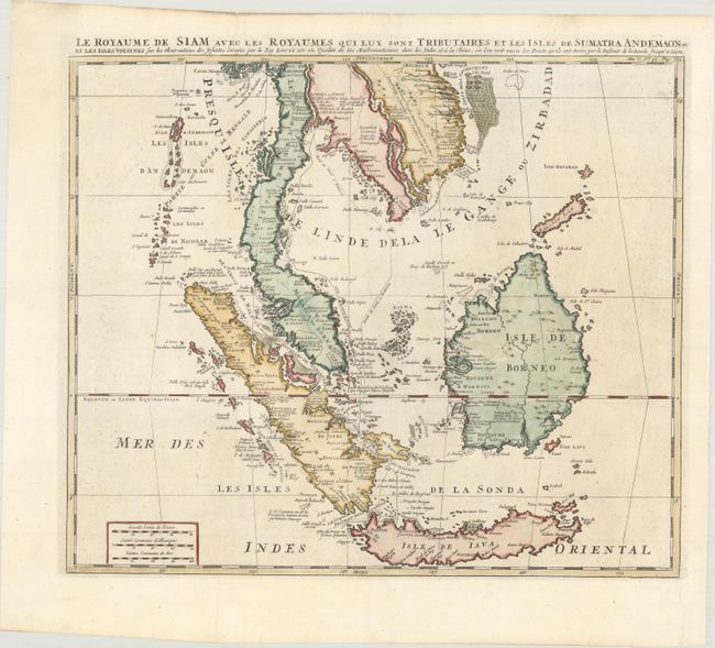 Le Royaume de Siam avec les Royaumes qui luy sont Tributaires et les Isles de Sumatra Andemaon Etc...