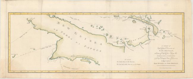 A Chart of Captn. Carteret's Discoveries at New Britain, with Part of Captn. Cooke's Passage Thro Endeavour Streights, & of Captn. Dampier's Tract of Discoveries in 1699, & 1700, at New Guinea and New Britain