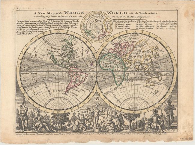 A New Map of the Whole World with the Trade Winds According to ye Latest and Most Exact Observations