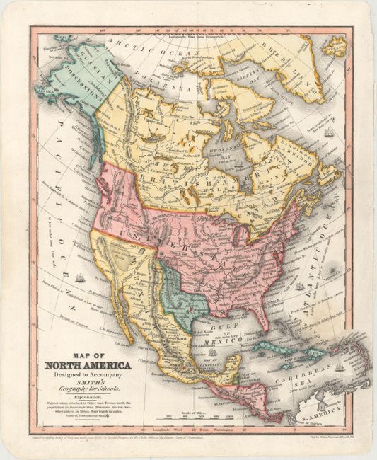 Map of North America Designed to Accompany Smith's Geography for Schools