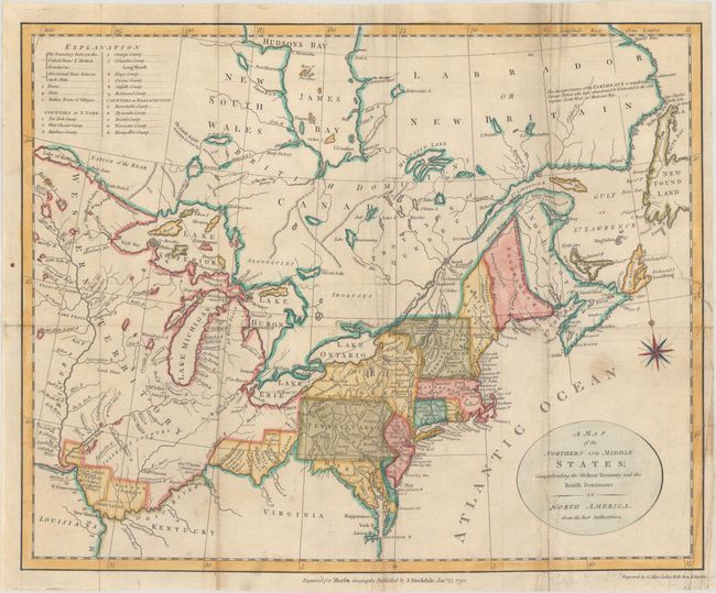 A Map of the Northern and Middle States; Comprehending the Western Territory and the British Dominions in North America. From the Best Authorities