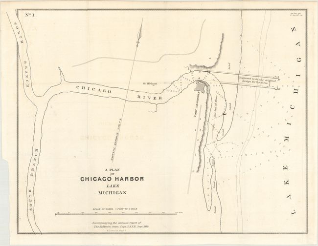 A Plan of Chicago Harbor Lake Michigan [and] Map of Chicago Reader... [and] Plan of Chicago Harbor... [and] [Copy of 