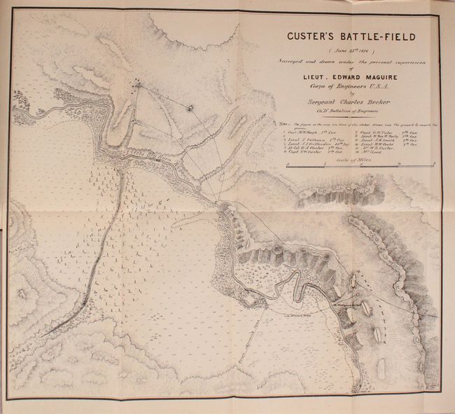 Custer's Battle-Field (June 25th 1876) Surveyed and Drawn Under the Personal Supervision of Lieut. Edward Maguire Corps of Engineers U.S.A. [bound in] Report of the Secretary of War ... Volume II. Part III