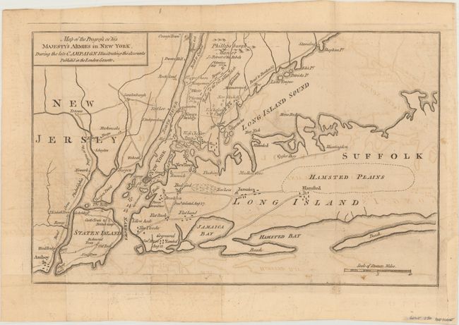 Map of the Progress of His Majesty's Armies in New York, During the Late Campaign Illustrating the Accounts Publish'd in the London Gazette