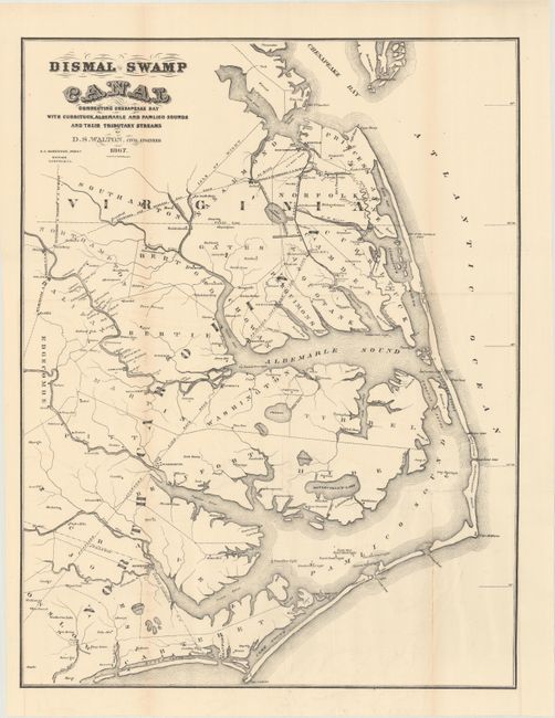Dismal Swamp Canal Connecting Chesapeake Bay with Currituck, Albemarle and Pamlico Sounds and Their Tributary Streams