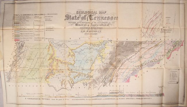 Geological Map of the State of Tennessee...[bound in] A Geological Reconnoissance of the State of Tennessee