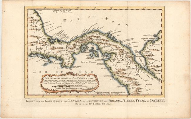 Carte de l'Isthme de Panama et des Provinces de Veragua, Terre Ferme, et Darien. Pour l'Histoire Generale des Voyages