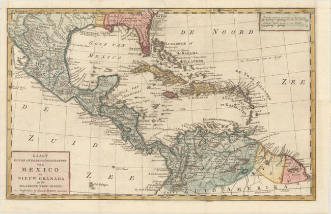 Kaart van de Onderkoningschappen van Mexico en Nieuw Granada in de Spaansche West-Indien