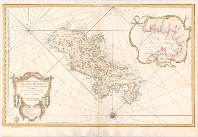 Carte Reduite de l Isle de la Martinique Dressee au Depost des Cartes Plans et Journaux de la Marine...