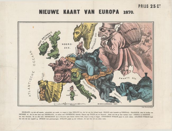 Nieuwe Kaart van Europa 1870