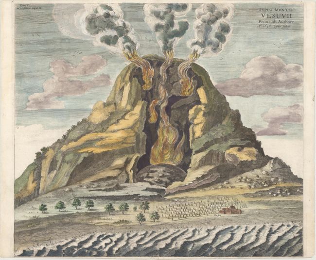 Typus Montis Vesuvii Prout ab Authore Ao. 1638. Visus Suit