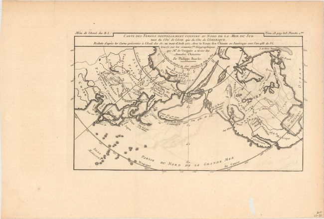 Carte des Terres Nouvellement Connues au Nord de la Mer du Sud Tant du Cote de l'Asie que du Cote de l'Amerique