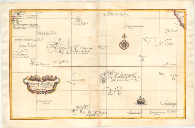 Carta particolare del Mare del Sur che comincia con l'Isole di Salamone e finiscie con la Costa di Lima nel Peru