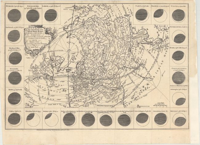 The Geography of the Great Solar Eclipse of July 14, MDCCXLVIII. Exhibiting an Accurate Map of All Parts of the Earth in Which It Will Be Visible with the North Pole According to the Latest Discoveries