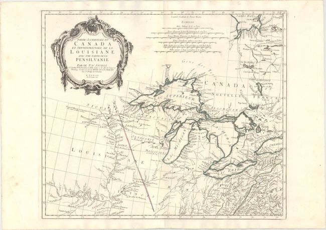 Partie Occidentale du Canada et Septentrionale de la Louisiane avec une Partie de la Pensilvanie