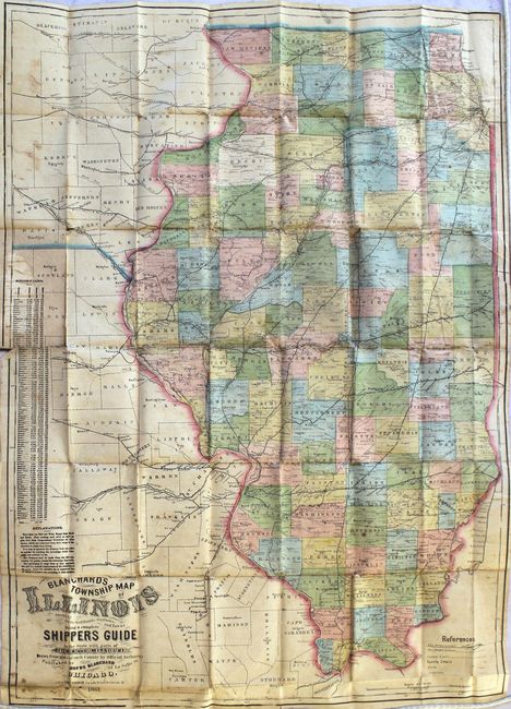 Blanchard's Township Map of Illinois Showing All the Rail Roads, Stations, and Towns Being a Complete Shippers Guide to the State with Parts of Iowa and Missouri...
