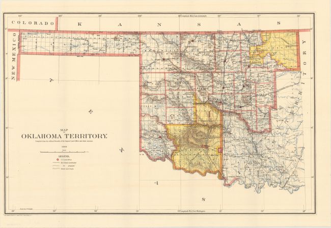 Map of Oklahoma Territory... [together with] Map of Oklahoma Territory. From the Corrected Map of the General Land Office of 1898... [and] Map of Oklahoma Territory