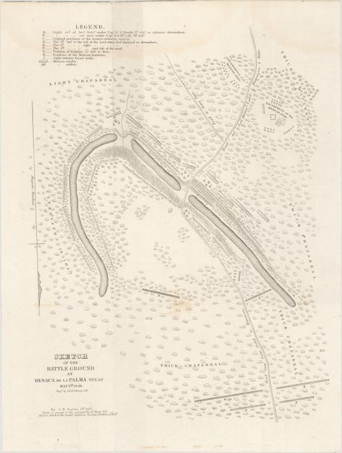 Sketch of the Battle Ground at Resaca de la Palma Texas