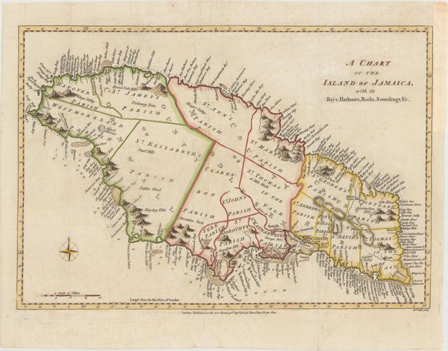 A Chart of the Island of Jamaica, with Its Bays, Harbours, Rocks, Soundings, &c.