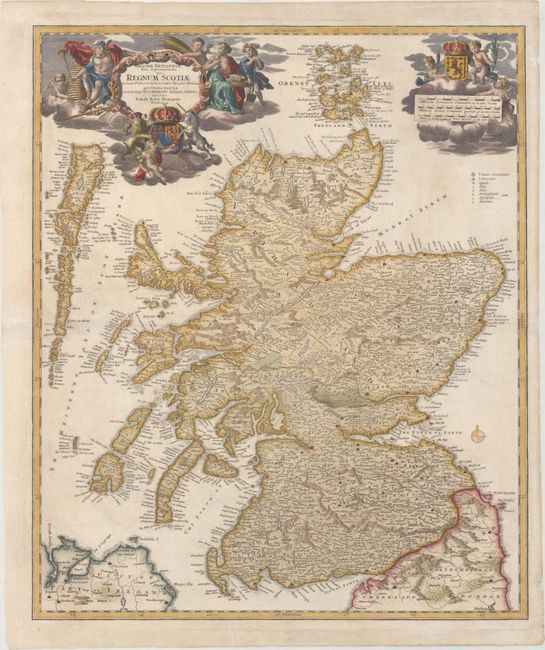 Magnae Britanniae pars Septentrionalis qua Regnum Scotiae in Suas Partes et Subjacentes Insulas Divisium Accurata Tabula