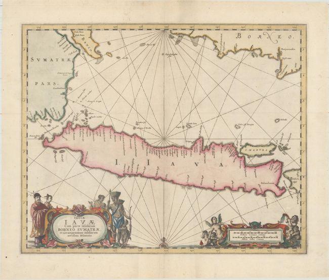 Insulae Iavae cum Parte Insularum Borneo Sumatrae, et Circumjacentium Insularum Novissima Delineatio