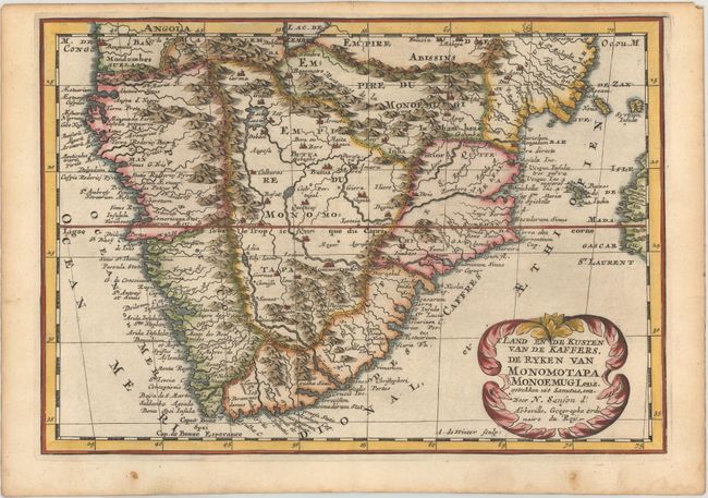 T Land en de Kusten van de Kaffers, de Ryken van Monomotapa, Monoemugi, enz. Getrokken uit Sanutus, enz.