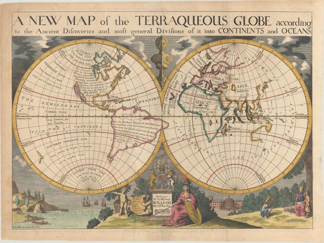 A New Map of the Terraqueous Globe According to the Ancient Discoveries and Most General Divisions of It into Continents and Oceans