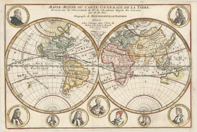 Mappe-Monde ou Carte Generale de la Terre, Dressee sur les Observations de Mrs. de l'Academie Royale des Sciences