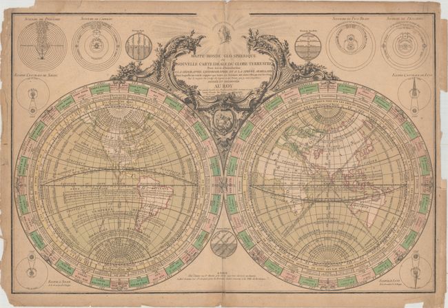 Mappe-Monde Geo Spherique ou Nouvelle Carte Ideale du Globe Terrestre pour Servir d'Introduction...