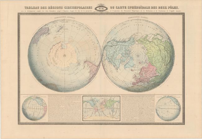 Tableau des Regions Circumpolaires ou Carte Spheroidale des Deux Poles...