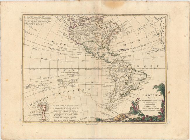 L'America Divisa ne Suoi Principali Stati di Nuova Projezione