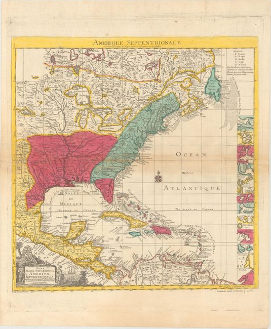 Nova Mappa Geographica Americae Septentrionalis in Suas Praecipuas Partes Divisa