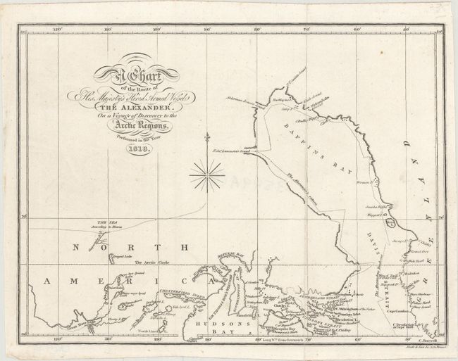 A Chart of the Route of His Majesty's Hired Armed Vessel the Alexander. On a Voyage of Discovery to the Arctic Regions