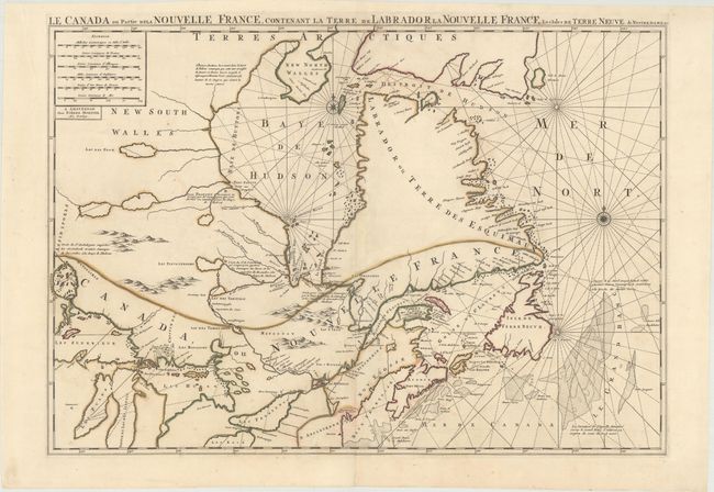 Le Canada ou Partie de la Nouvelle France, Contenant la Terre de Labrador la Nouvelle France, les Isles de Terre Neuve. De Nostre Dame &c: