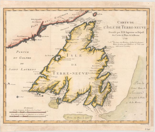 Carte de l'Isle de Terre-Neuve [and] Carte des Bayes, Rades et Port de Plaisance dans l'Isle de Terre Neuve