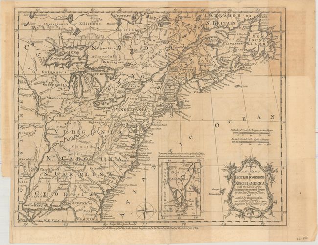 A New Map of the British Dominions in North America; with the Limits of the Governments Annexed Thereto by the Late Treaty of Peace, and Settled by Proclamation, October 7th, 1763