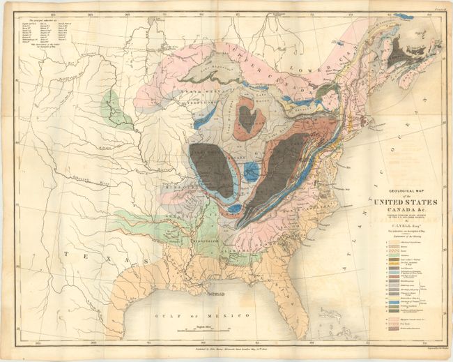 Geological Map of the United States Canada &c. Compiled from the State Surveys of the U.S. and Other Sources [with] Travels in North America, in the Years 1841-2; with Geological Observations on the United States, Canada, and Nova Scotia