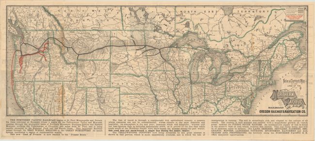 New and Correct Map of the Lines of the Northern Pacific Railroad and Oregon Railway & Navigation Co. [and] Official Map of the Union Pacific Railway