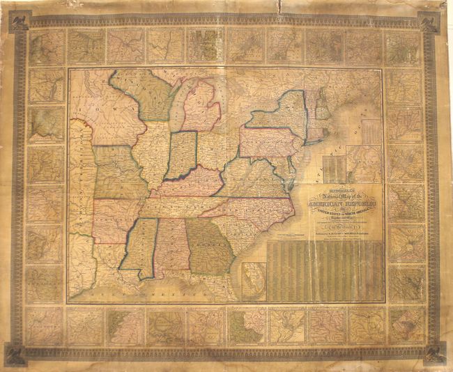 Mitchell's National Map of the American Republic or United States of North America. Together with Maps of the Vicinities of Thirty-Two of the Principal Cities and Towns in the Union
