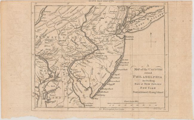 A Map of the Country Round Philadelphia Including Part of New Jersey New York Staten Island & Long Island