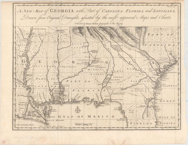 A New Map of Georgia, with Part of Carolina, Florida and Louisiana. Drawn from Original Draughts, Assisted by the Most Approved Maps and Charts