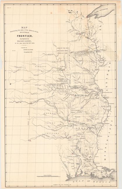 Map Illustrating the Plan of the Defences of the Western Frontier, as Proposed by Maj. Gen. Gaines, in His Plan Dated Feby. 28th 1838