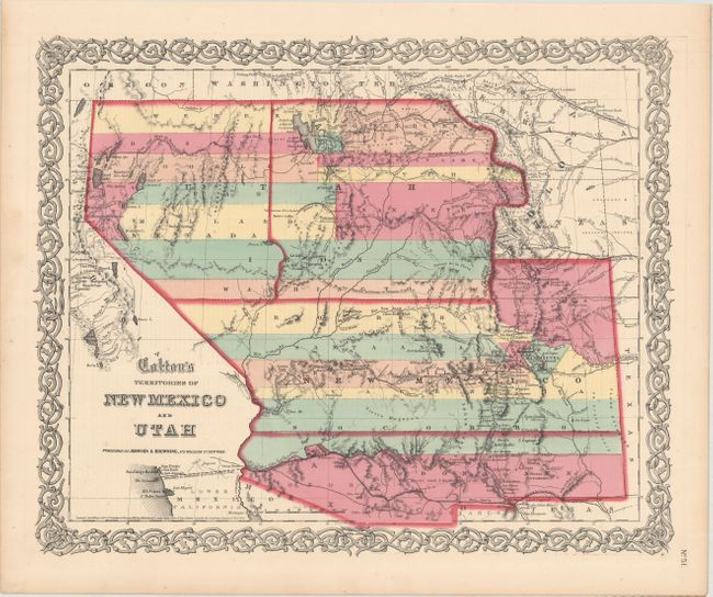 Colton's Territories of New Mexico and Utah