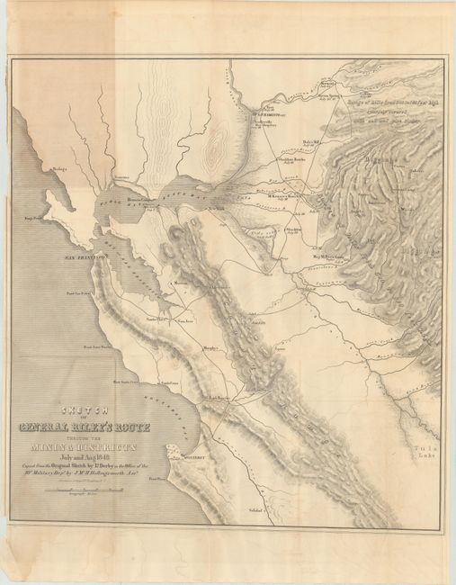 Sketch of General Riley's Route Through the Mining Districts July and Aug. 1849...