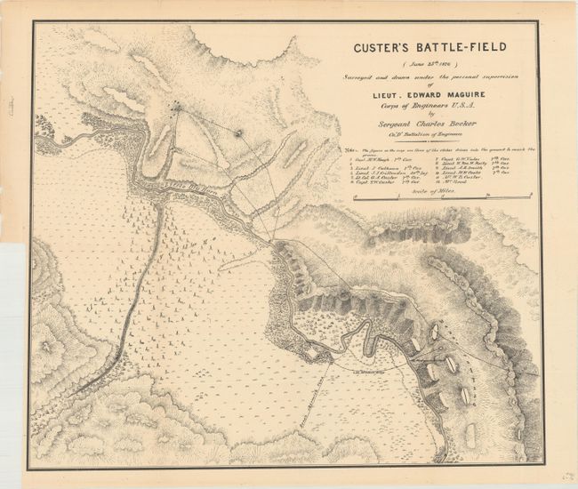 Custer's Battle-Field (June 25th, 1876) Surveyed and Drawn Under the Personal Supervision of Lieut. Edward Maguire Corps of Engineers U.S.A. [with] Annual Report of Lieutenant Edward Maguire...