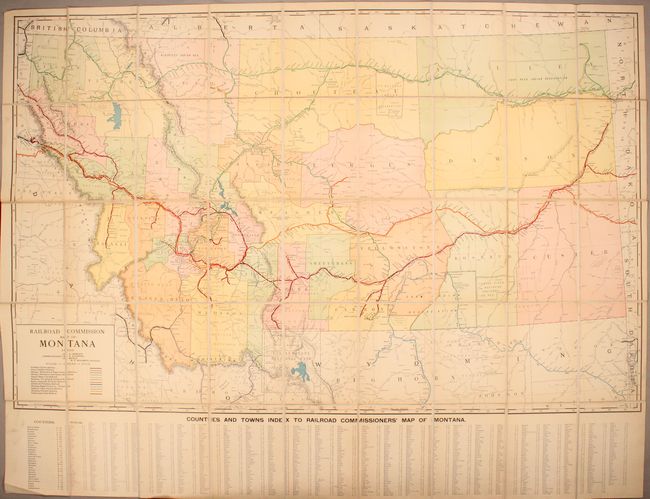 Railroad Commission Map of Montana
