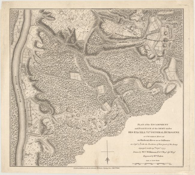Plan of the Encampment and Position of the Army Under His Excelly. Lt. General Burgoyne at Swords House on Hudson's River Near Stillwater...